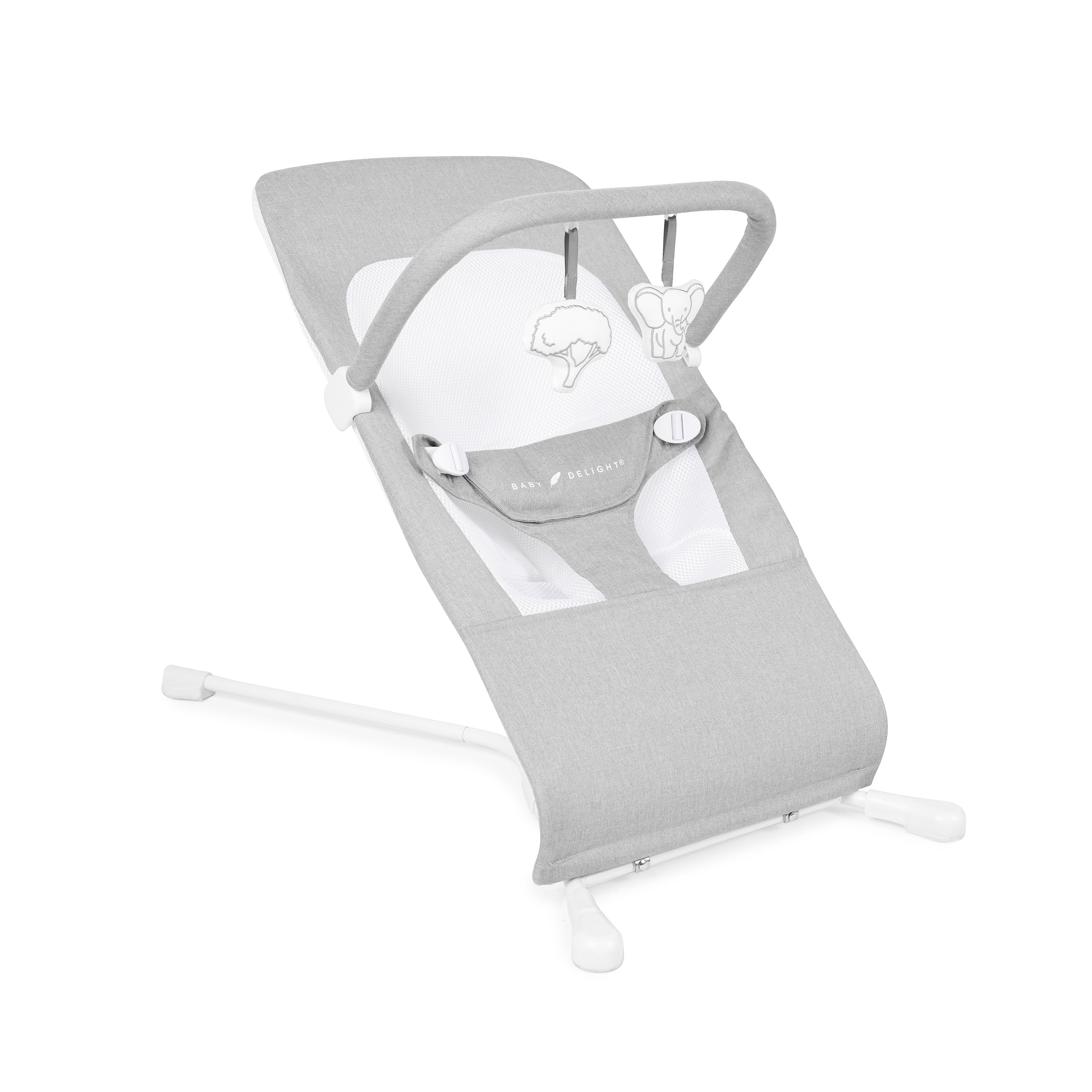 Black and white baby bouncer on sale