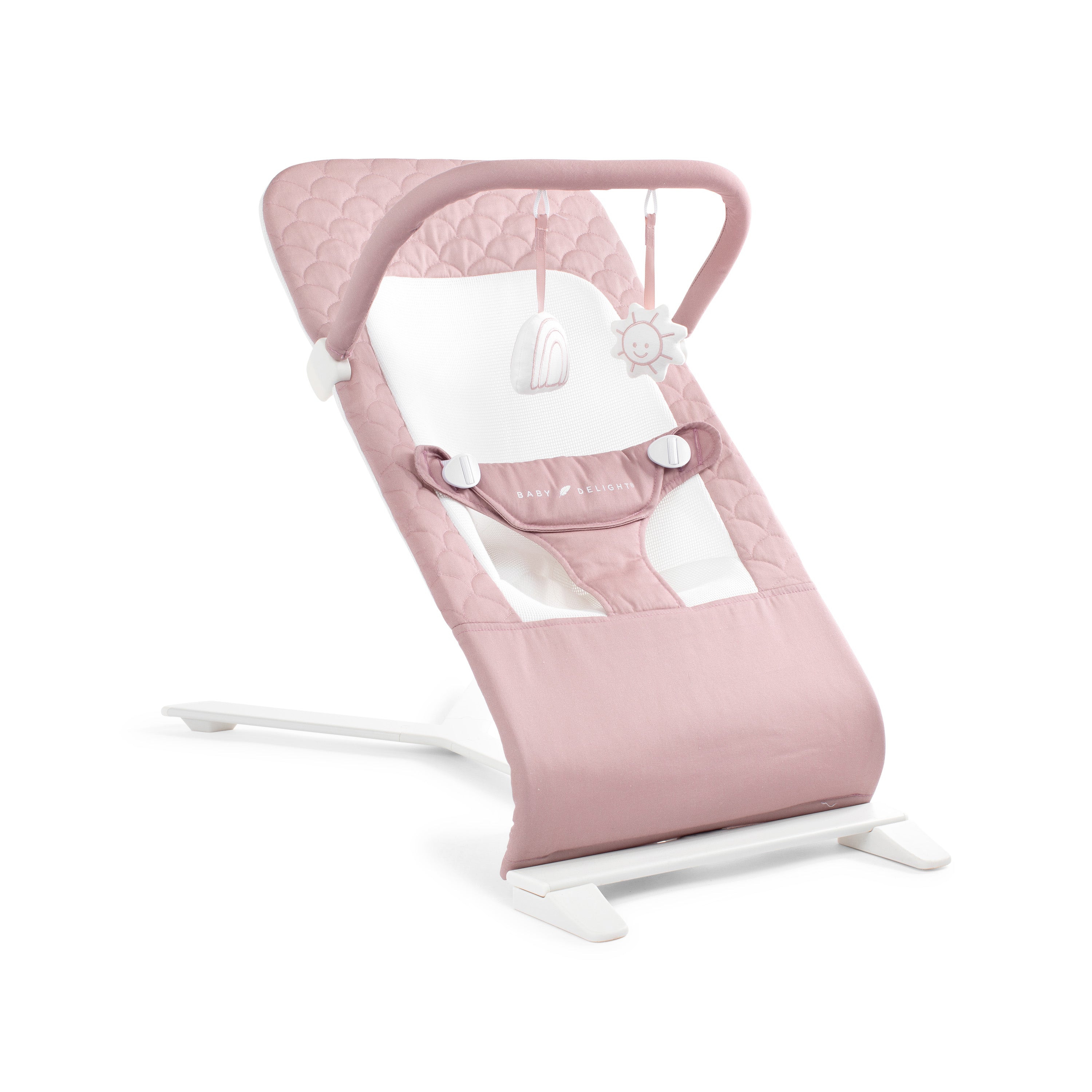 Alpine Deluxe Portable Bouncer Organic Rose