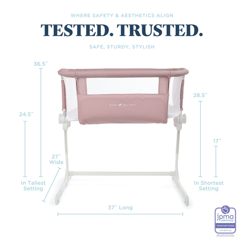 Beside Me™ Dreamer Organic Bassinet & Bedside Sleeper - Organic Rose