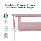 Beside Me™ Dreamer Organic Bassinet & Bedside Sleeper - Organic Rose