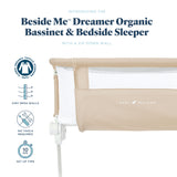 Beside Me™ Dreamer Organic Bassinet & Bedside Sleeper - Organic Oat