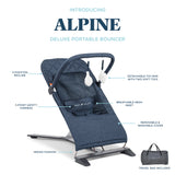 Alpine Deluxe Portable Bouncer - Quilted Indigo