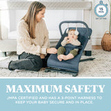 Alpine Deluxe Portable Bouncer - Quilted Indigo