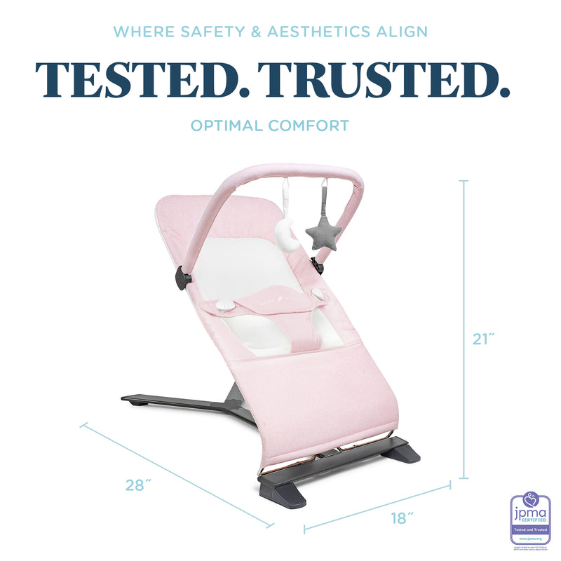 Alpine Deluxe Portable Bouncer - Peony Pink