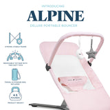 Alpine Deluxe Portable Bouncer - Peony Pink