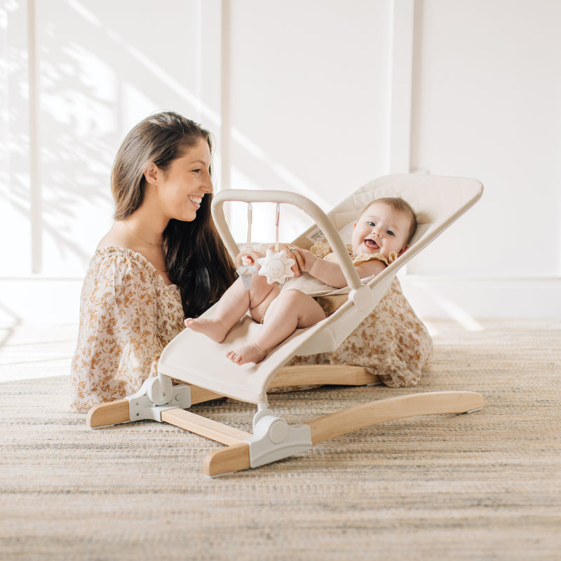 Baby Delight Heirloom Aspen Wooden Baby Bouncer Organic Oat