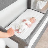 Lunaire Full Size Mesh Crib and Playard - Charcoal Tweed