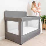 Lunaire Full Size Mesh Crib and Playard - Charcoal Tweed