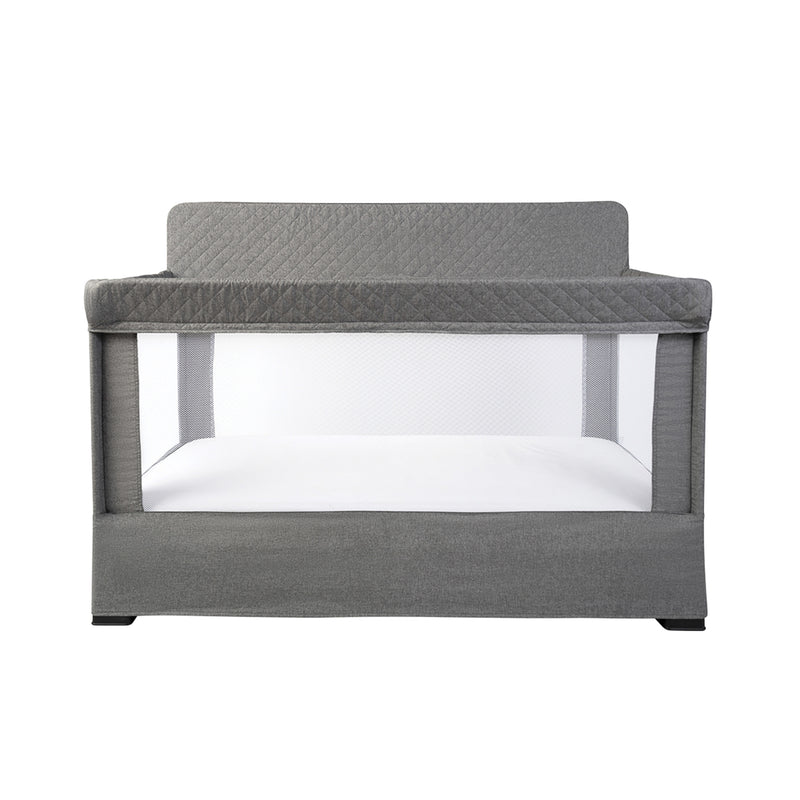 Lunaire Full Size Mesh Crib and Playard - Charcoal Tweed