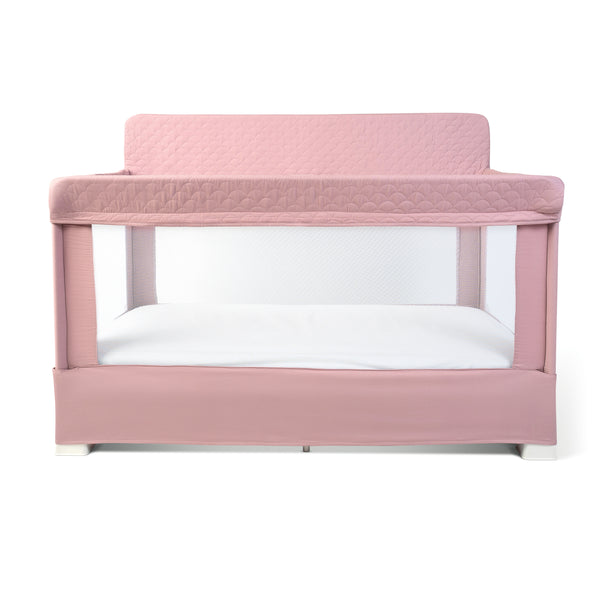 Lunaire Full Size Mesh Crib and Playard - Organic Rose