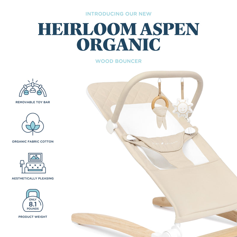 Heirloom Aspen Wood Bouncer - Organic Oat