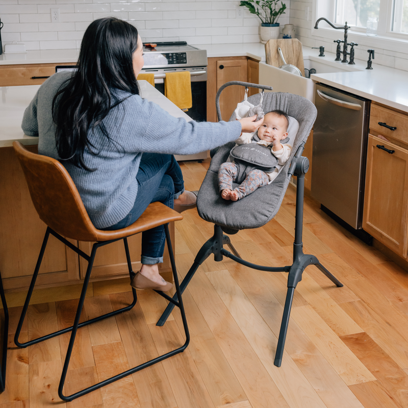 Bloom Soothing Adjustable Infant Seat-Charcoal Tweed