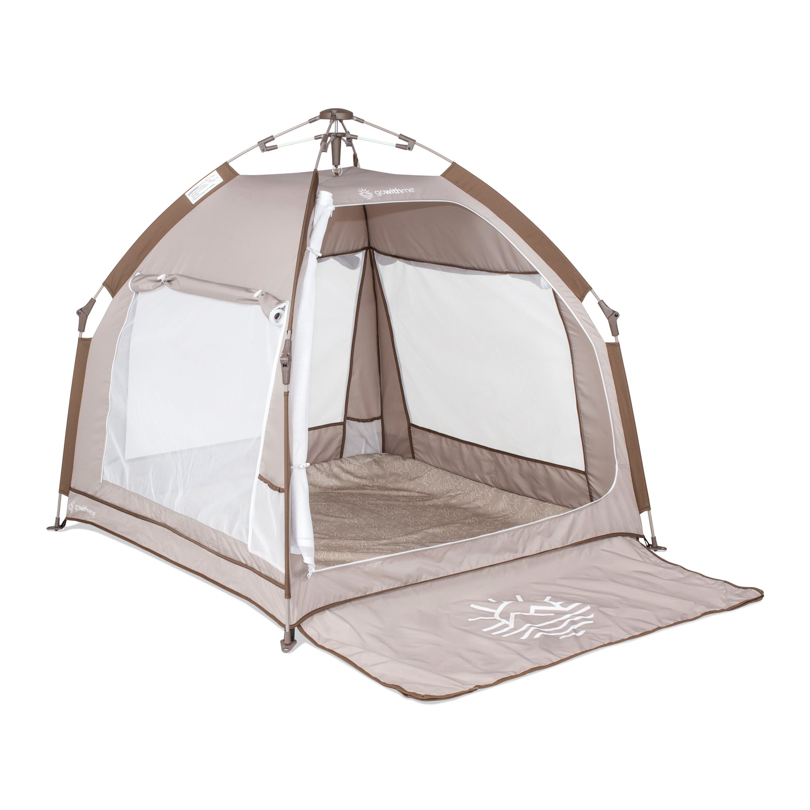 Go With Me Villa Portable Tent Playard Sandstone Baby Delight