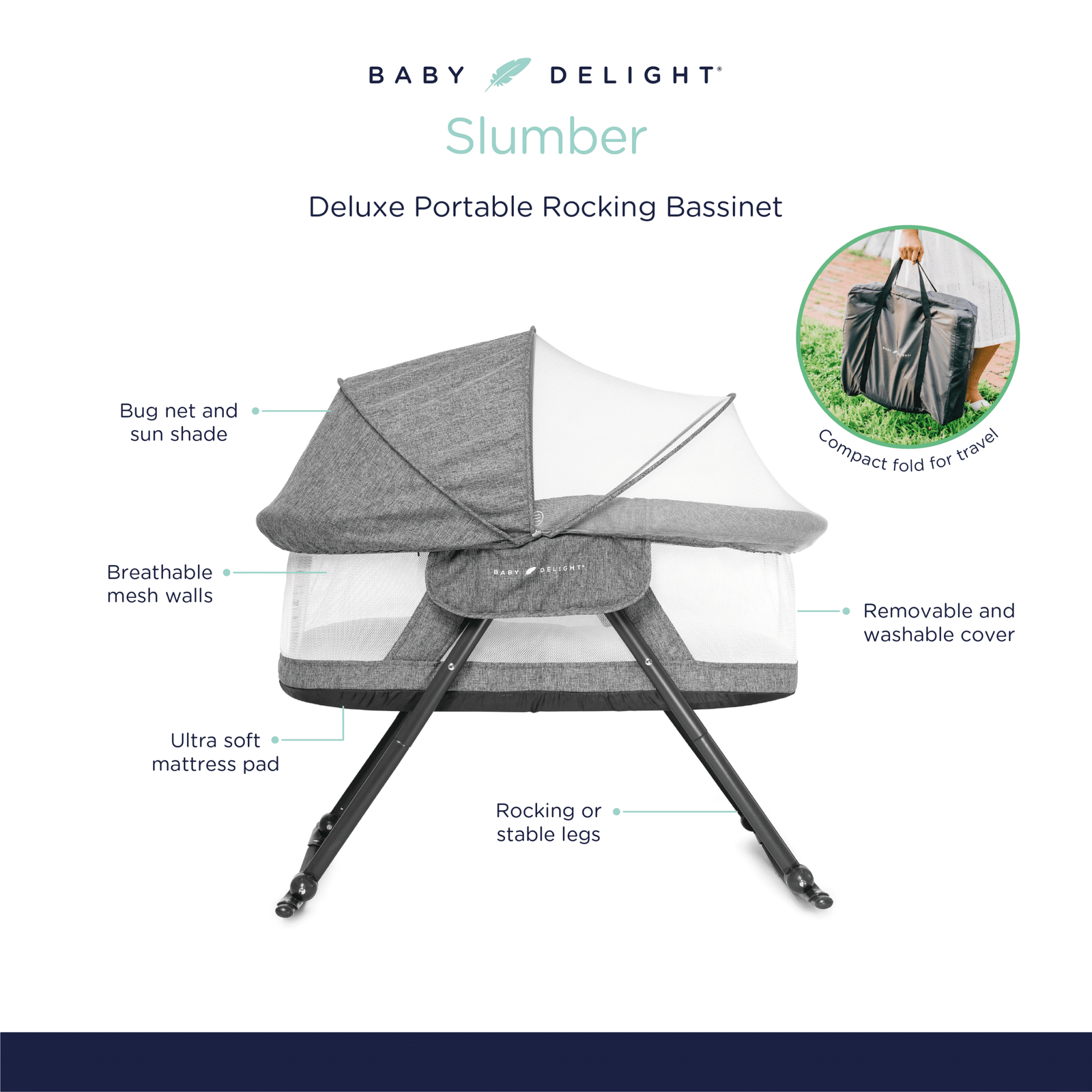 Folding rocking bassinet online