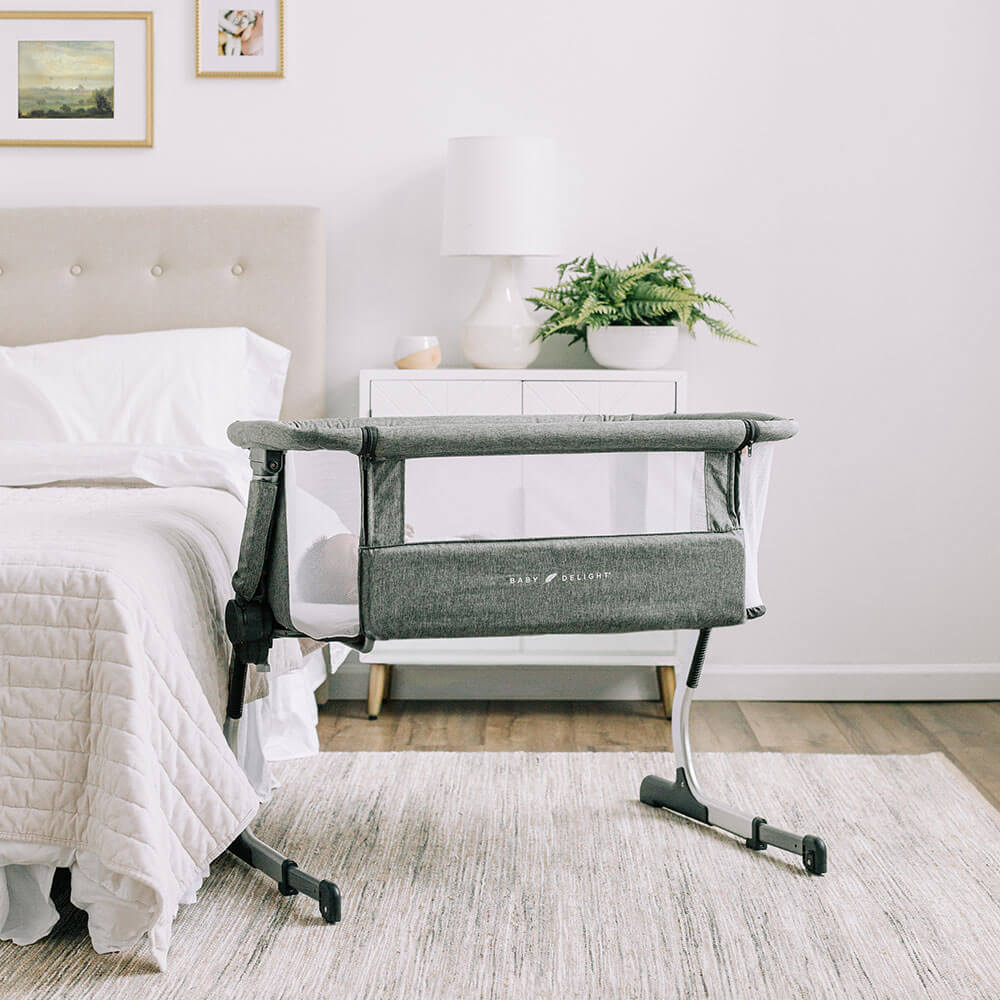 Beside Me™ Dreamer Bassinet & Bedside Sleeper - Charcoal Tweed